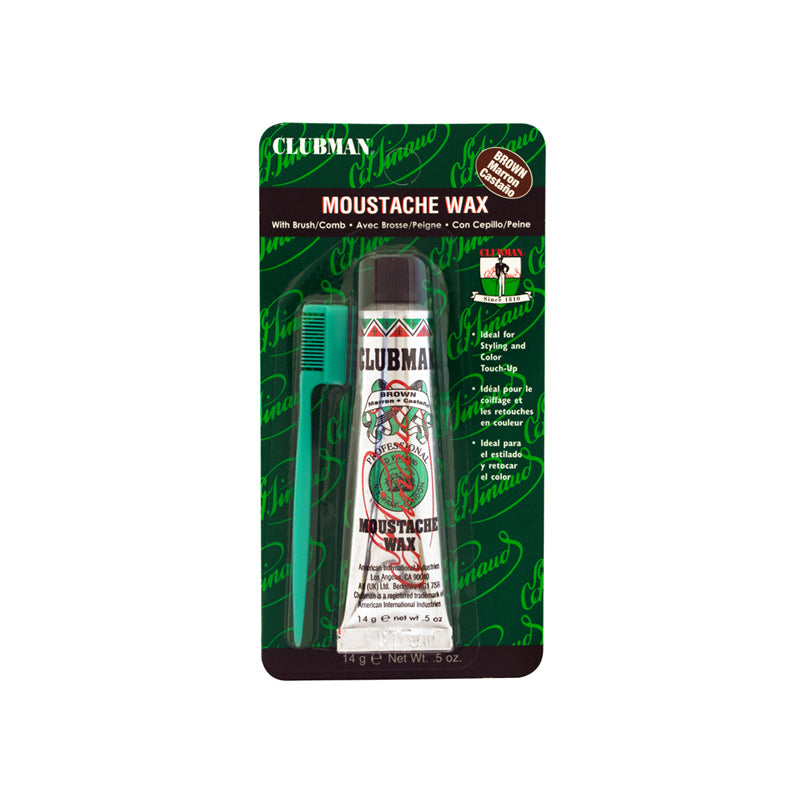 Clubman Pinaud Moustache Wax Brown 0.5