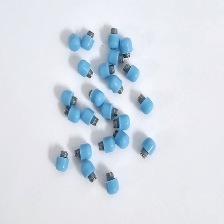3.0 mm Bumper Steel and Light Blue Silicone (pkg of 50)
