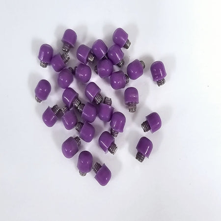 2.5mm Bumper Steel and Purple Silicone (pkg of 50)