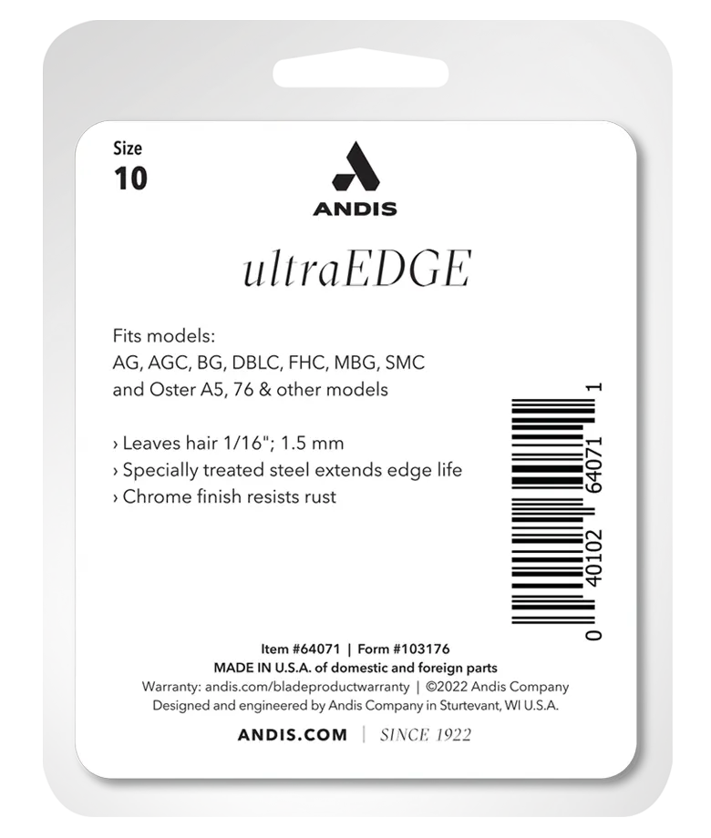 Andis Size 10 Ultraedge Clipper Blade