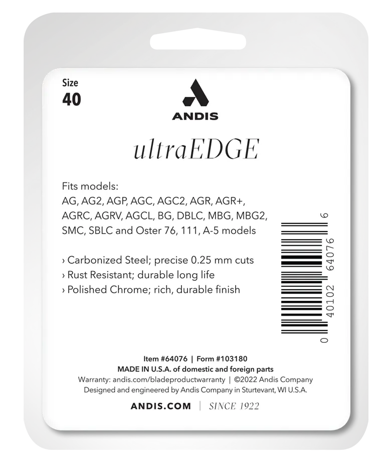 Andis Size 40 Ultraedge Clipper Blade