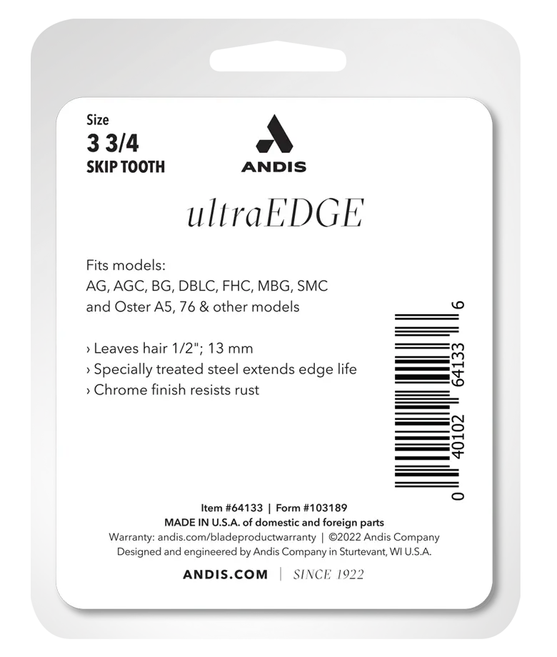 Andis Size 3 3/4 Skip Tooth Ultraedge Clipper Blade