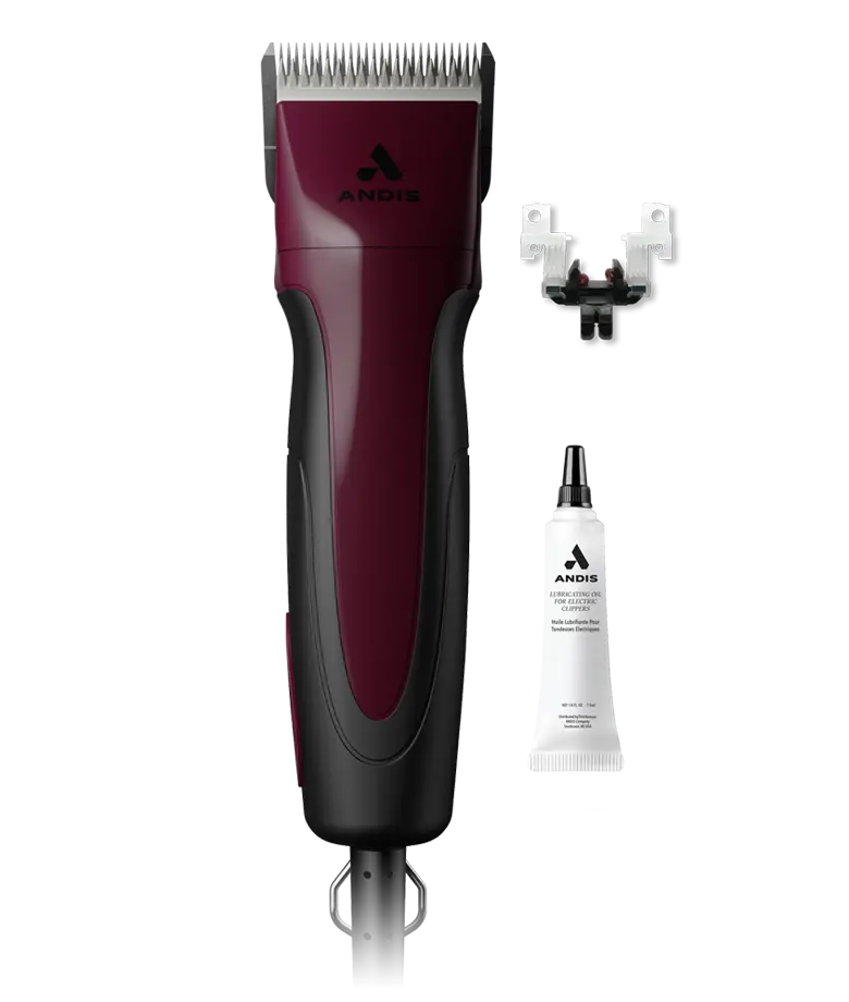 Andis Excel 5-Speed+ Detachable Blade Clipper, Burgundy