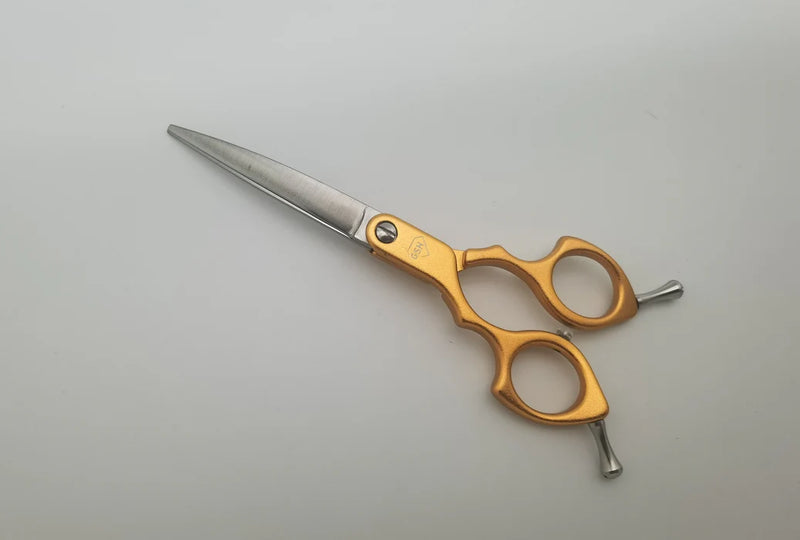 Left Handed Curve Aluminum Asian Fusion 6in shear (yellow)