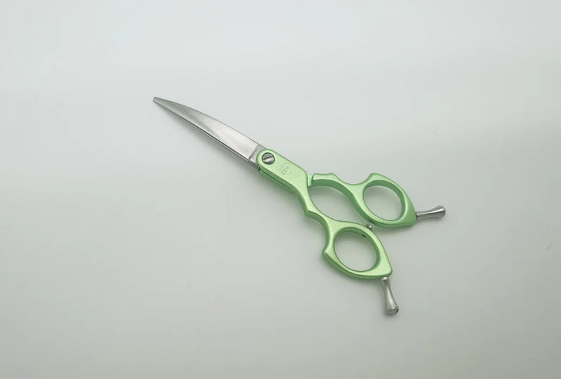 Left Handed Curve Aluminum Asian Fusion 6in shear (green)