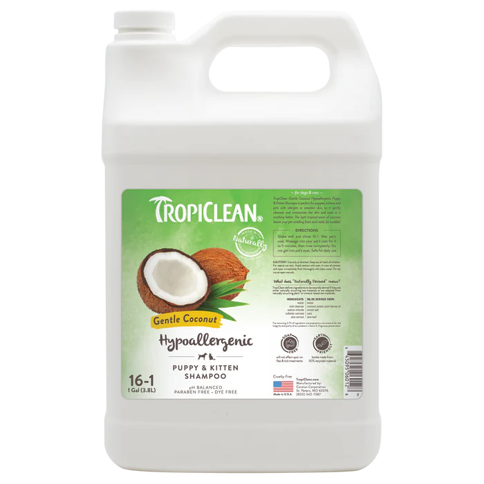 Gentle Coconut Hypoallergenic Puppy &amp; Kitten Shampoo 1 Gal