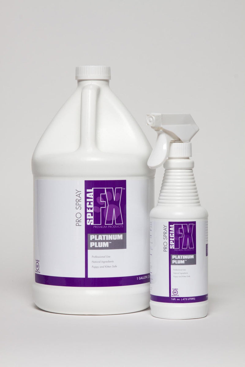 Special FX Platinum Plum Cologne shampoo bottle, 16oz, with purple and silver packaging, designed for hair cleansing and fragrance.