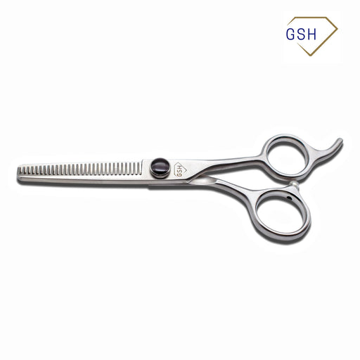 Groomer Supply House GSH Classic 5.5-inch 30-tooth thinner grooming shears with polished blades and ergonomic handles.